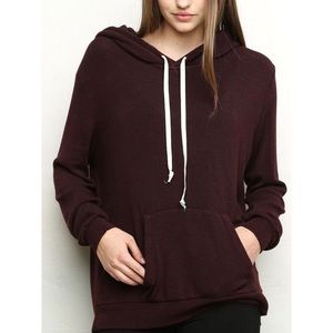 Brandy Melville Layla Sweater Hoodie Burgundy